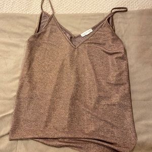 Shimmery flowy tank top